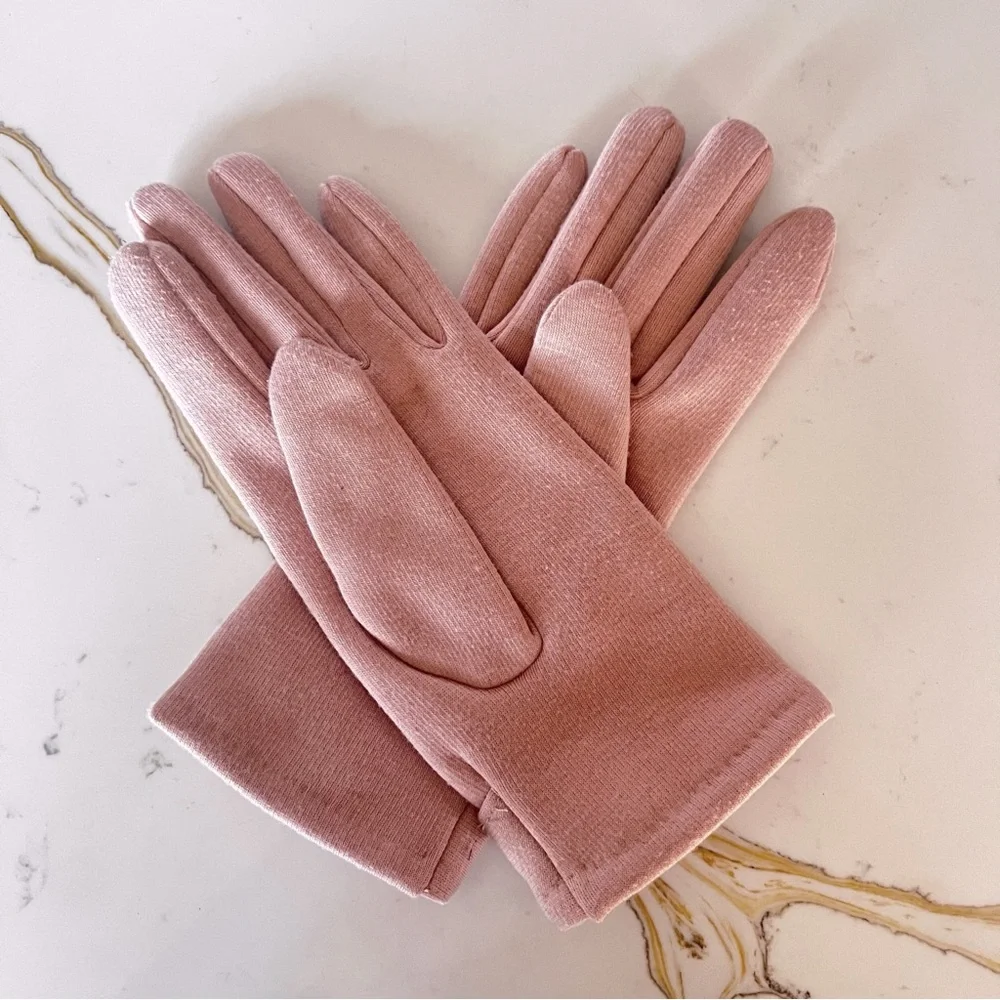 Pink Blush Pink Bow Gloves
